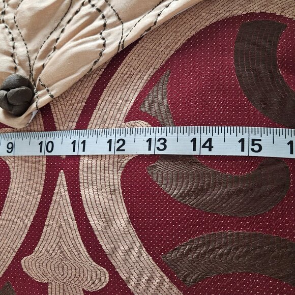 Elegant Maroon Gold Throw Pillow Accent Decor - Picture 7 of 11